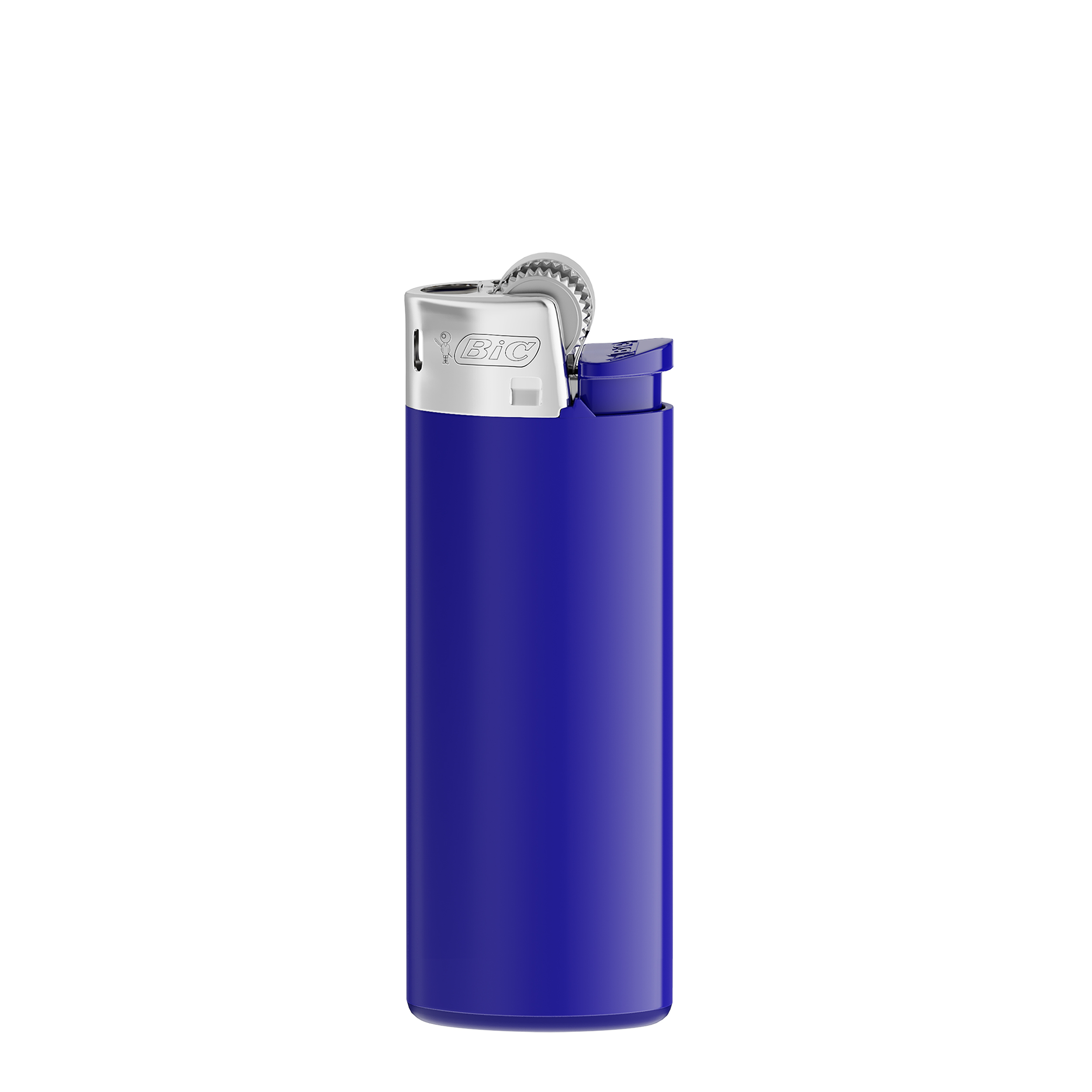 Briquet personnalisé BIC® J25 Standard Briquet + Bas + Bouton bleu marine